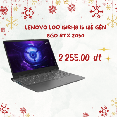 EBCI - PC PORTABLE GAMER LENOVO LOQ 15IRH8 I5 12È GÉN 8GO RTX 2050 - Tunisie