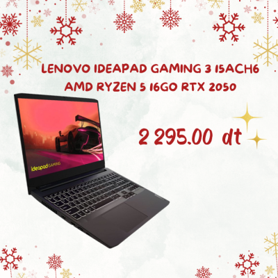 EBCI - PC PORTABLE LENOVO IDEAPAD GAMING 3 15ACH6 AMD RYZEN 5 16GO RTX 2050 - Tunisie