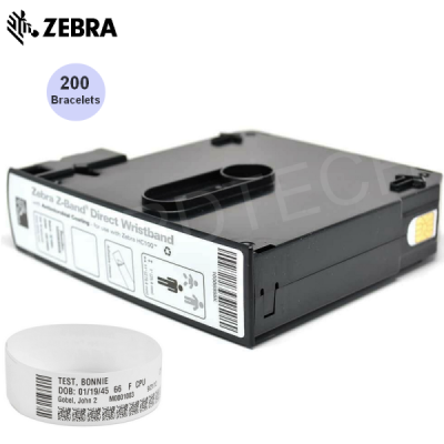 EBCI - Paquet de Bracelets Blancs Adultes Zebra Z-Band Direct - Tunisie